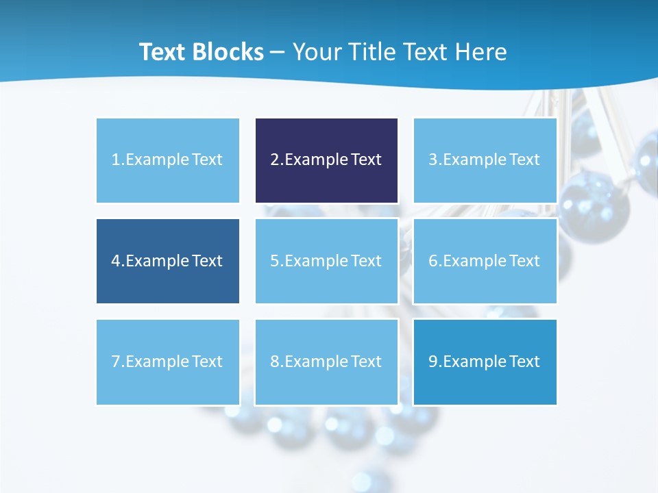 A Group Of Blue Beads On A White Background PowerPoint Template