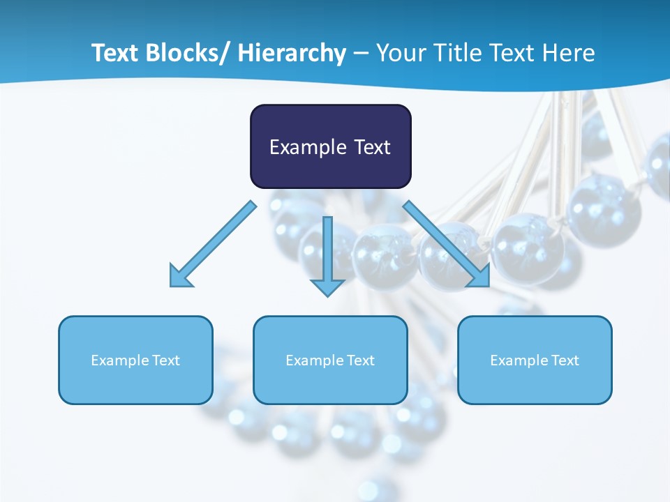 A Group Of Blue Beads On A White Background PowerPoint Template