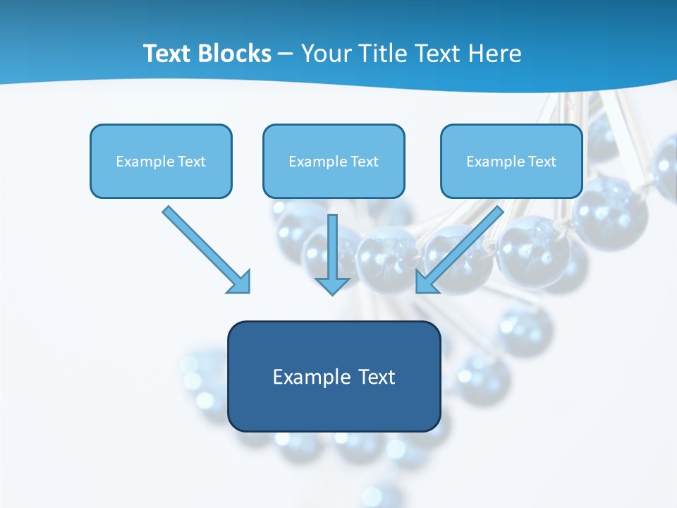 A Group Of Blue Beads On A White Background PowerPoint Template