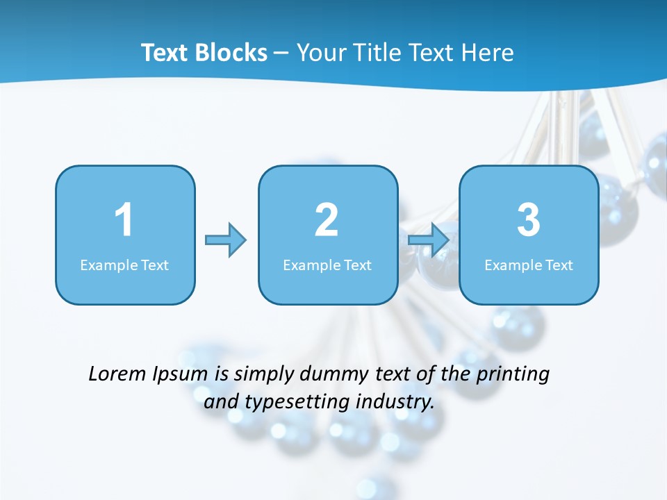 A Group Of Blue Beads On A White Background PowerPoint Template