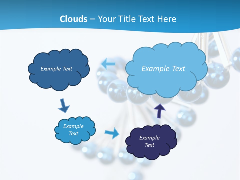 A Group Of Blue Beads On A White Background PowerPoint Template