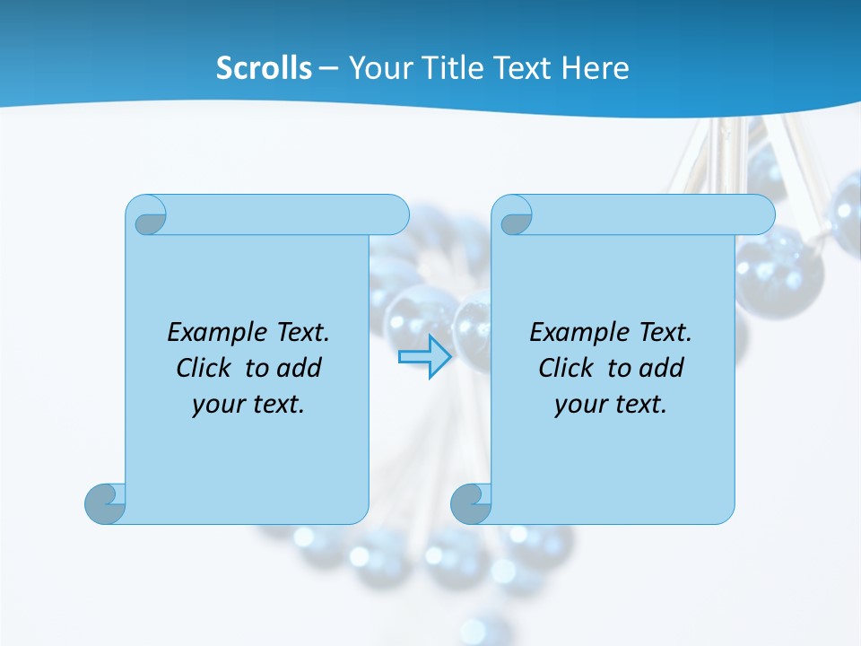 A Group Of Blue Beads On A White Background PowerPoint Template