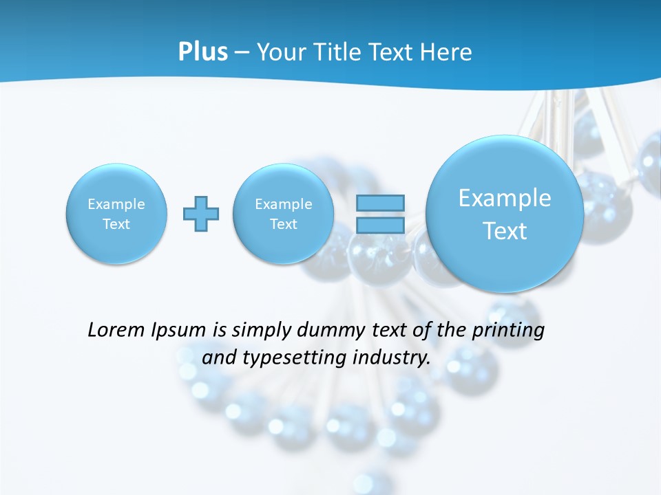 A Group Of Blue Beads On A White Background PowerPoint Template