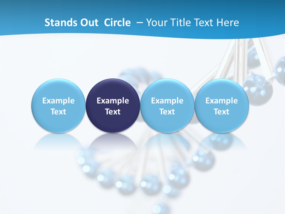 A Group Of Blue Beads On A White Background PowerPoint Template