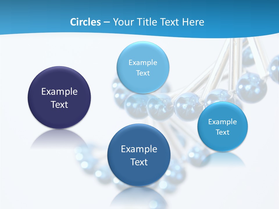 A Group Of Blue Beads On A White Background PowerPoint Template