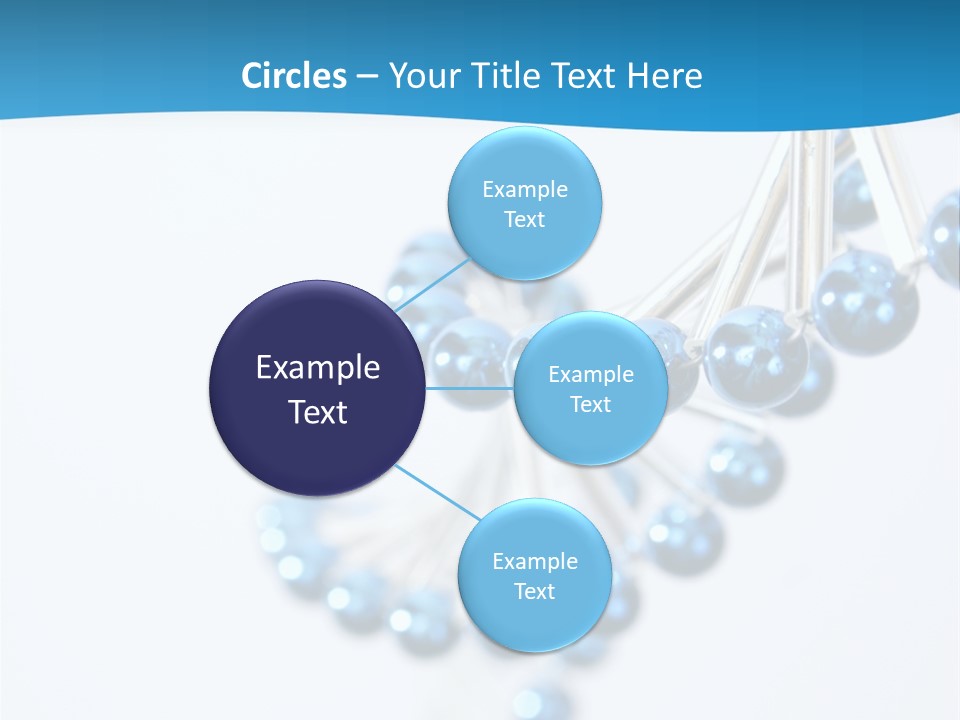 A Group Of Blue Beads On A White Background PowerPoint Template