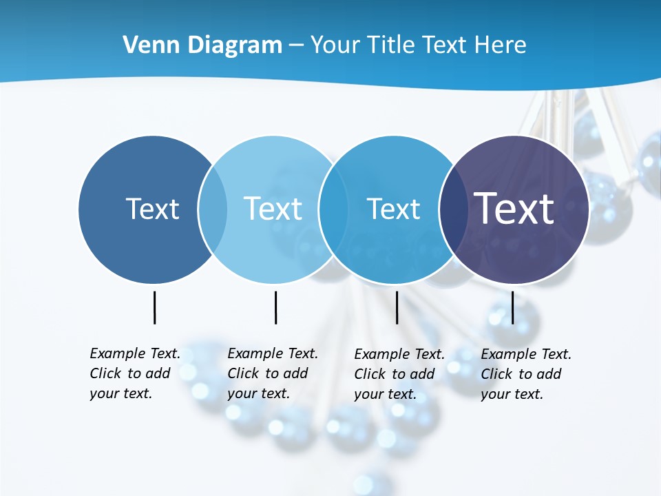 A Group Of Blue Beads On A White Background PowerPoint Template