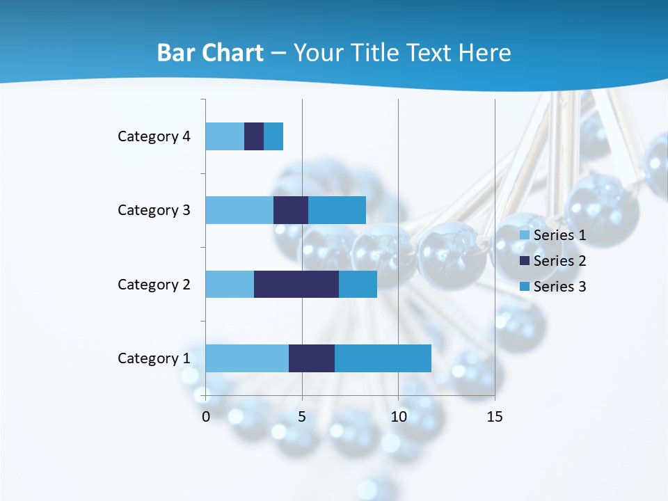 A Group Of Blue Beads On A White Background PowerPoint Template