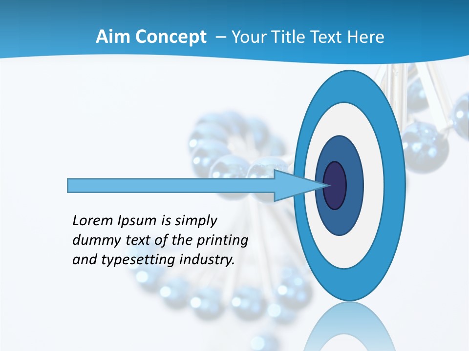 A Group Of Blue Beads On A White Background PowerPoint Template