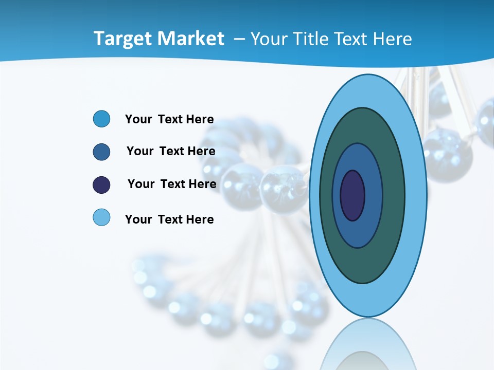 A Group Of Blue Beads On A White Background PowerPoint Template