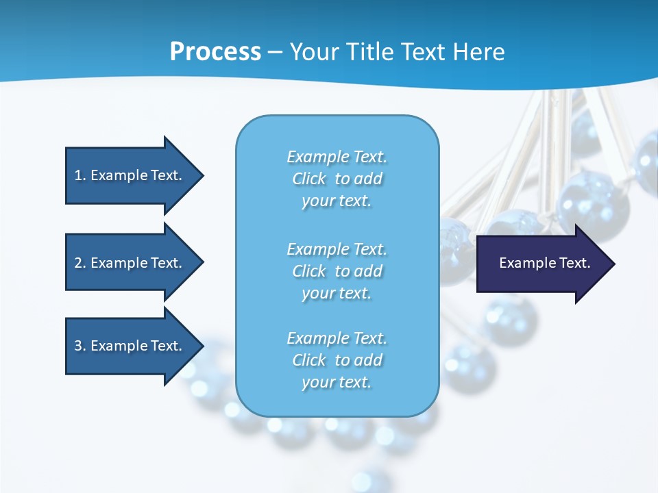 A Group Of Blue Beads On A White Background PowerPoint Template