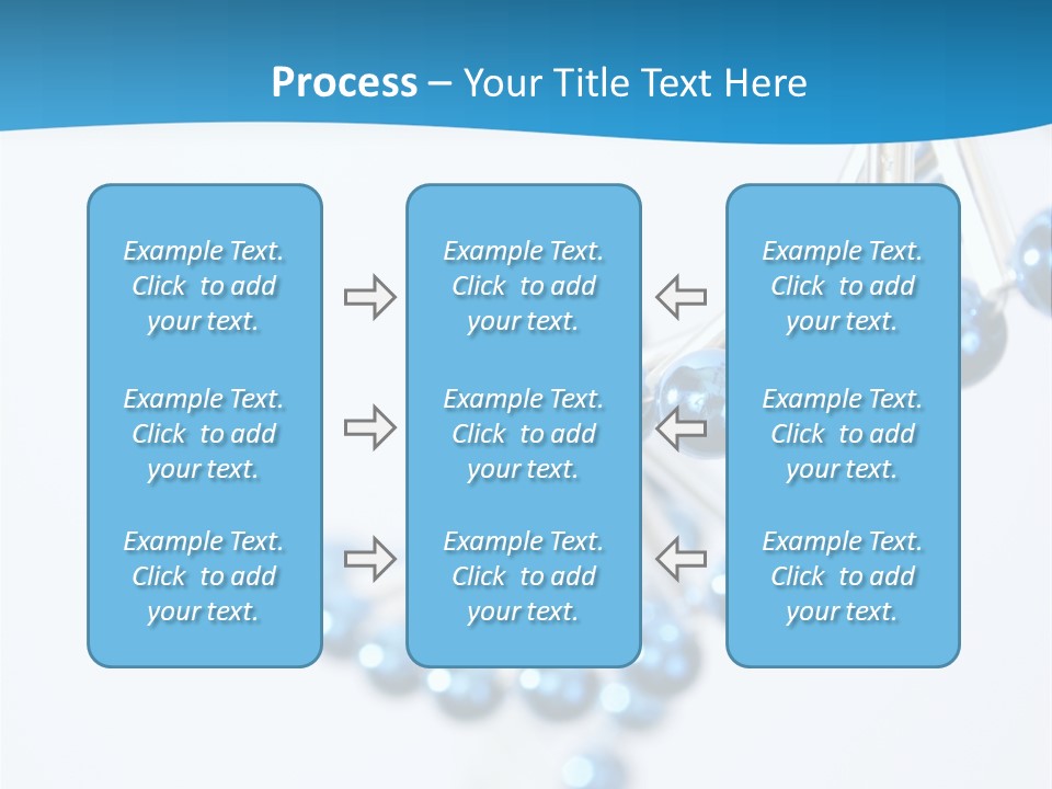 A Group Of Blue Beads On A White Background PowerPoint Template