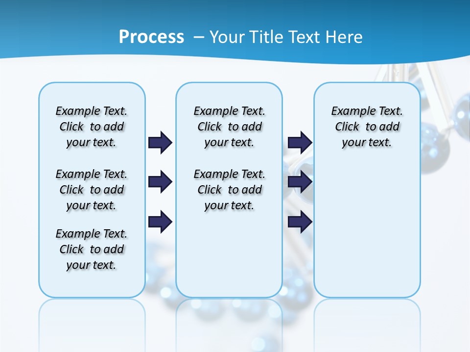 A Group Of Blue Beads On A White Background PowerPoint Template