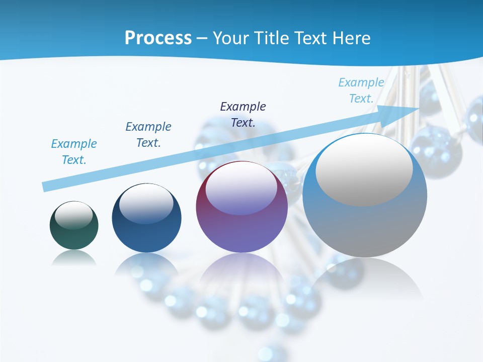 A Group Of Blue Beads On A White Background PowerPoint Template