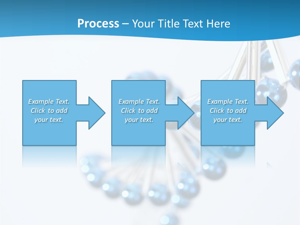 A Group Of Blue Beads On A White Background PowerPoint Template