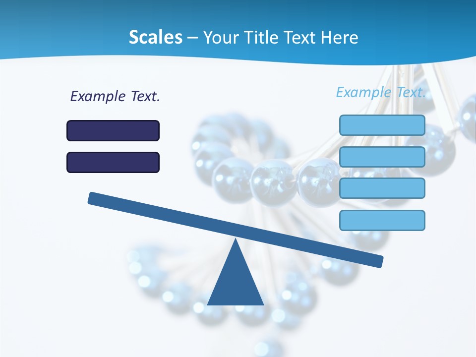 A Group Of Blue Beads On A White Background PowerPoint Template