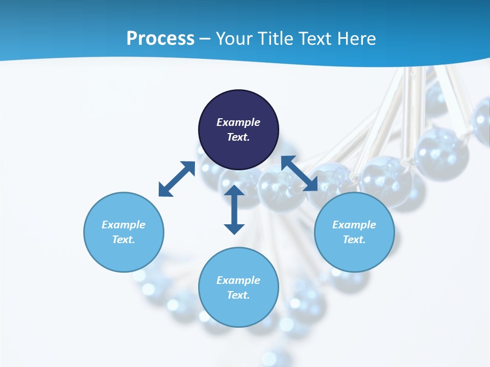 A Group Of Blue Beads On A White Background PowerPoint Template