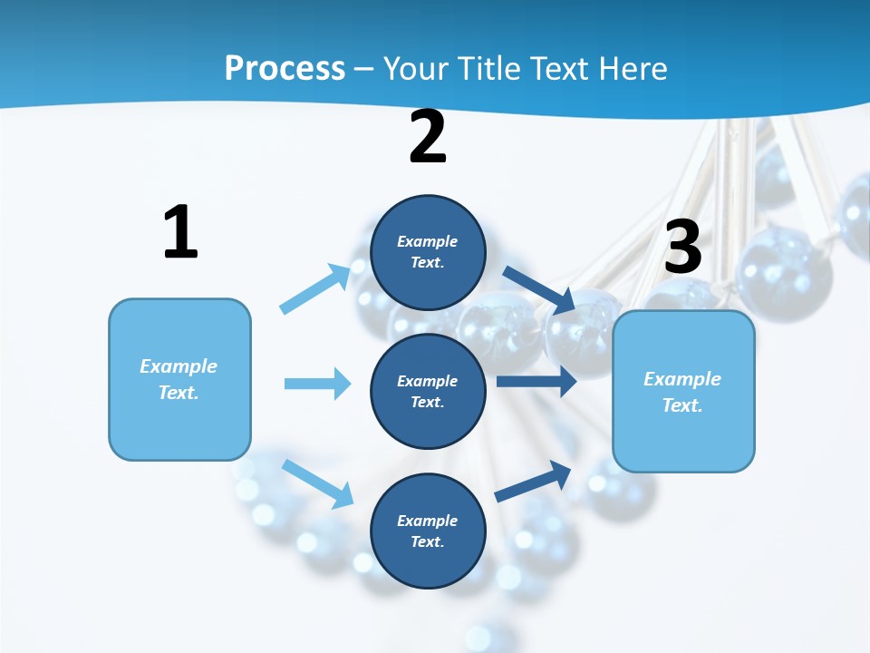 A Group Of Blue Beads On A White Background PowerPoint Template