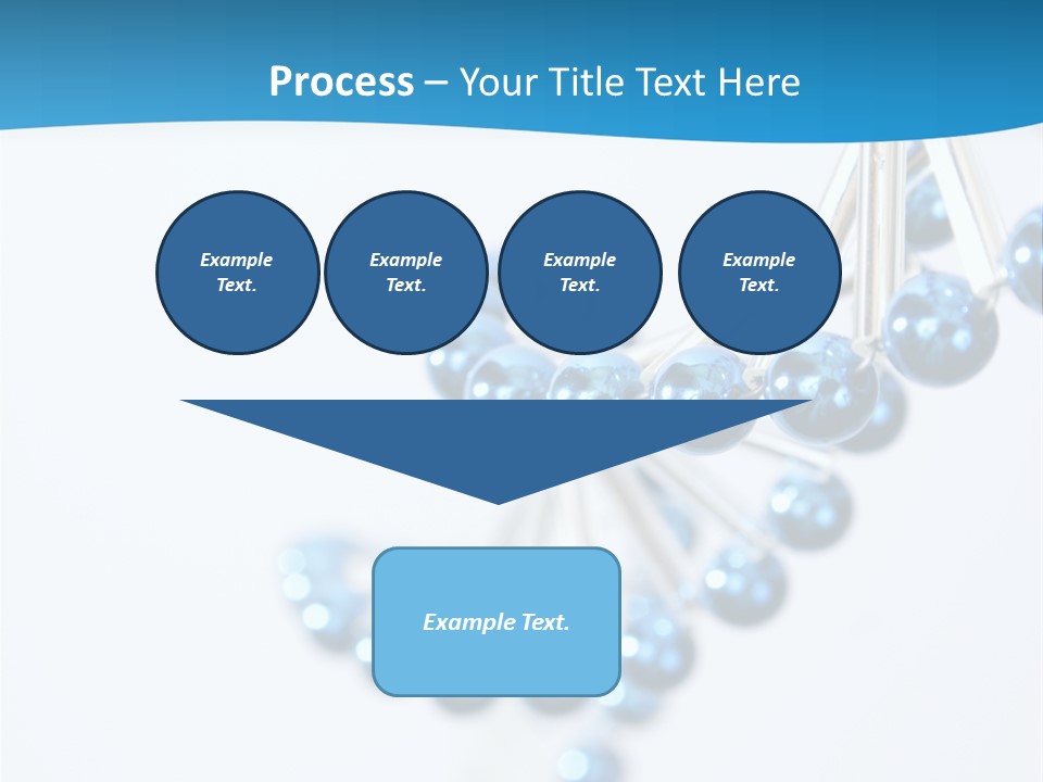 A Group Of Blue Beads On A White Background PowerPoint Template