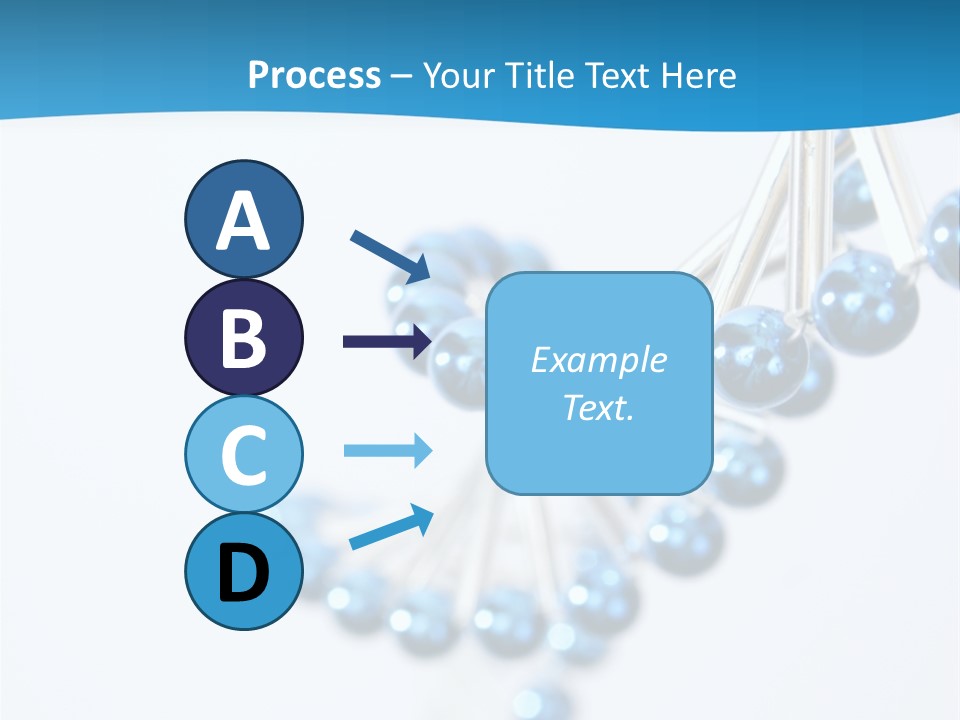 A Group Of Blue Beads On A White Background PowerPoint Template