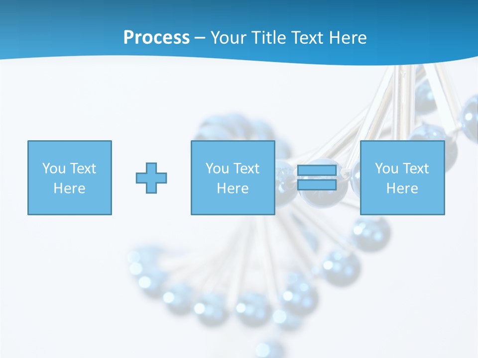 A Group Of Blue Beads On A White Background PowerPoint Template
