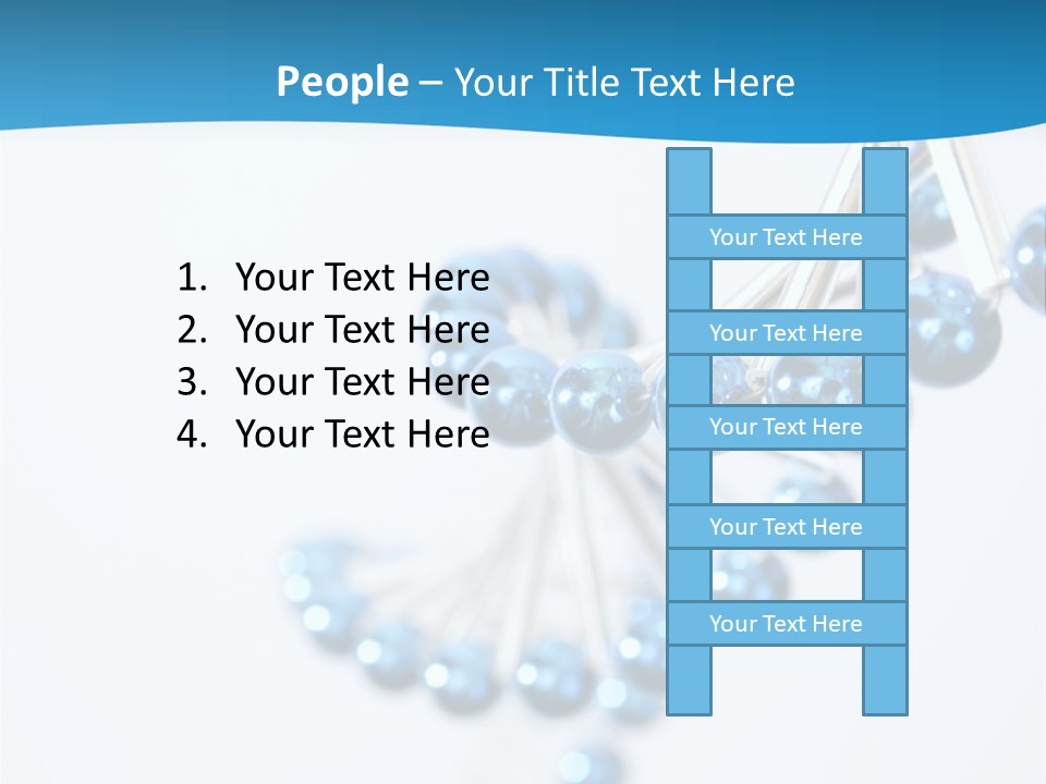 A Group Of Blue Beads On A White Background PowerPoint Template