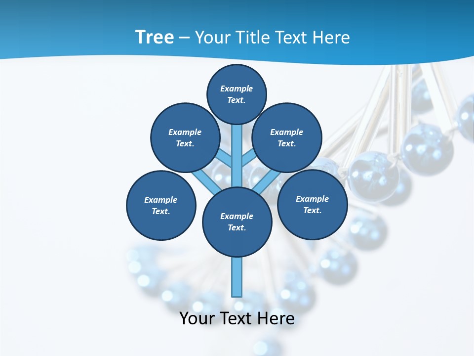 A Group Of Blue Beads On A White Background PowerPoint Template