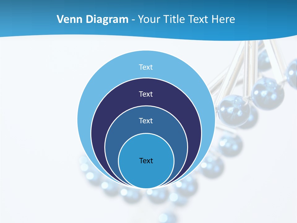 A Group Of Blue Beads On A White Background PowerPoint Template