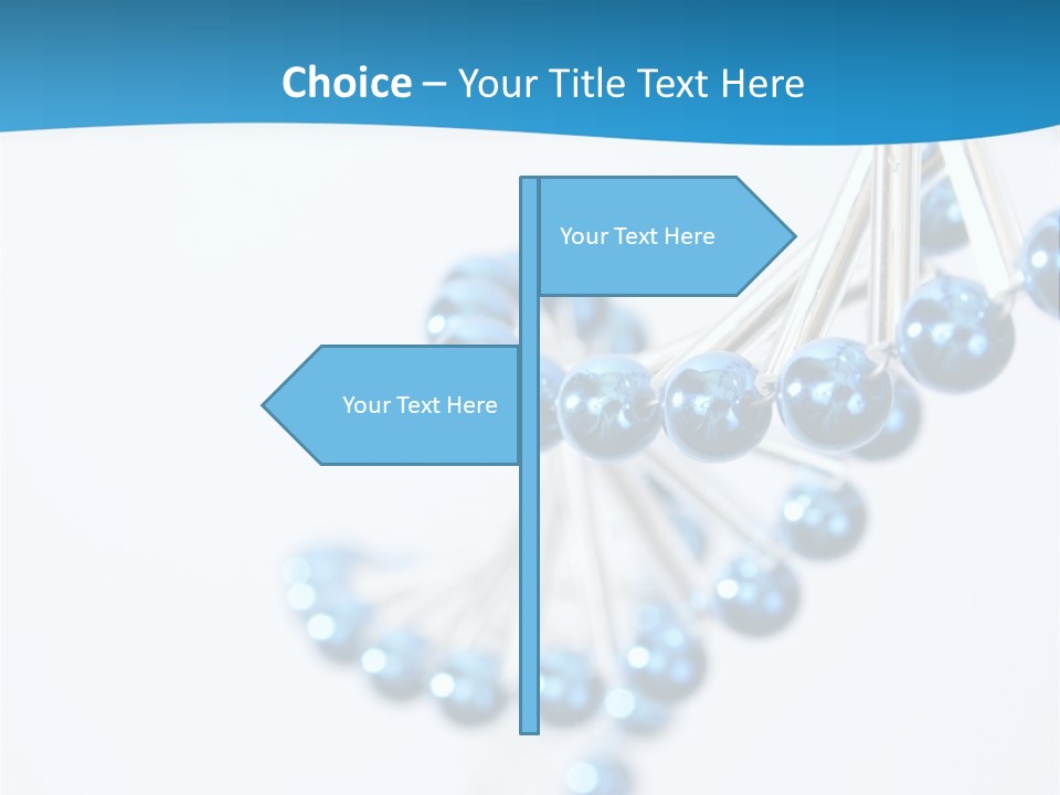 A Group Of Blue Beads On A White Background PowerPoint Template