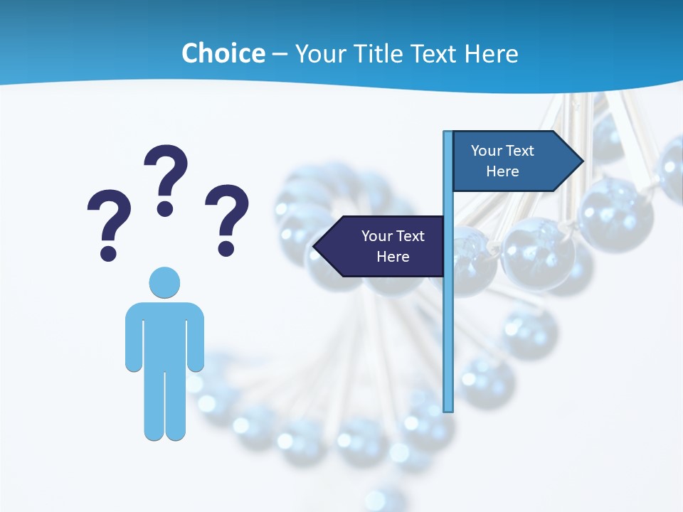 A Group Of Blue Beads On A White Background PowerPoint Template