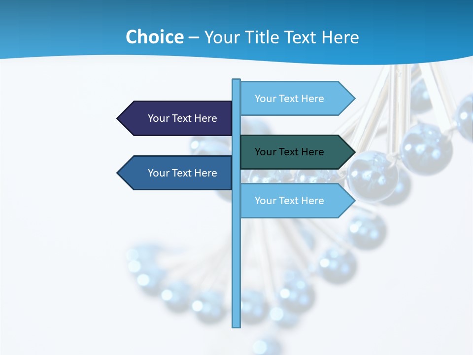 A Group Of Blue Beads On A White Background PowerPoint Template