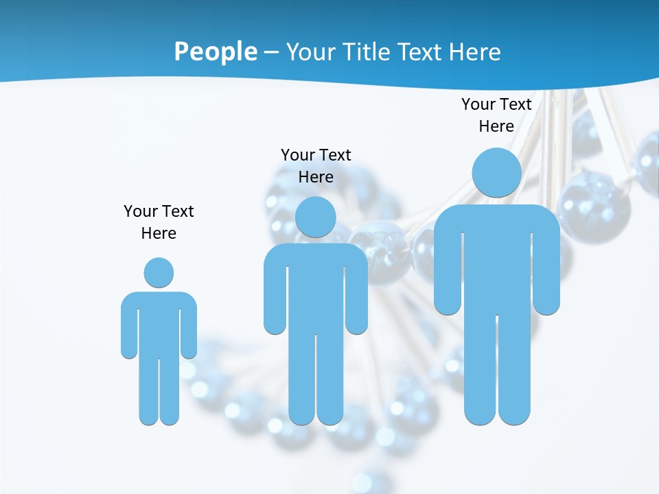 A Group Of Blue Beads On A White Background PowerPoint Template