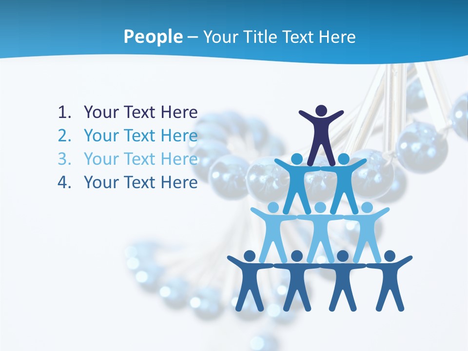 A Group Of Blue Beads On A White Background PowerPoint Template