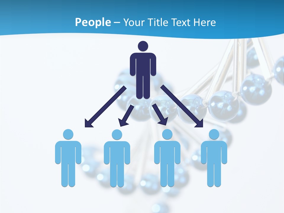 A Group Of Blue Beads On A White Background PowerPoint Template