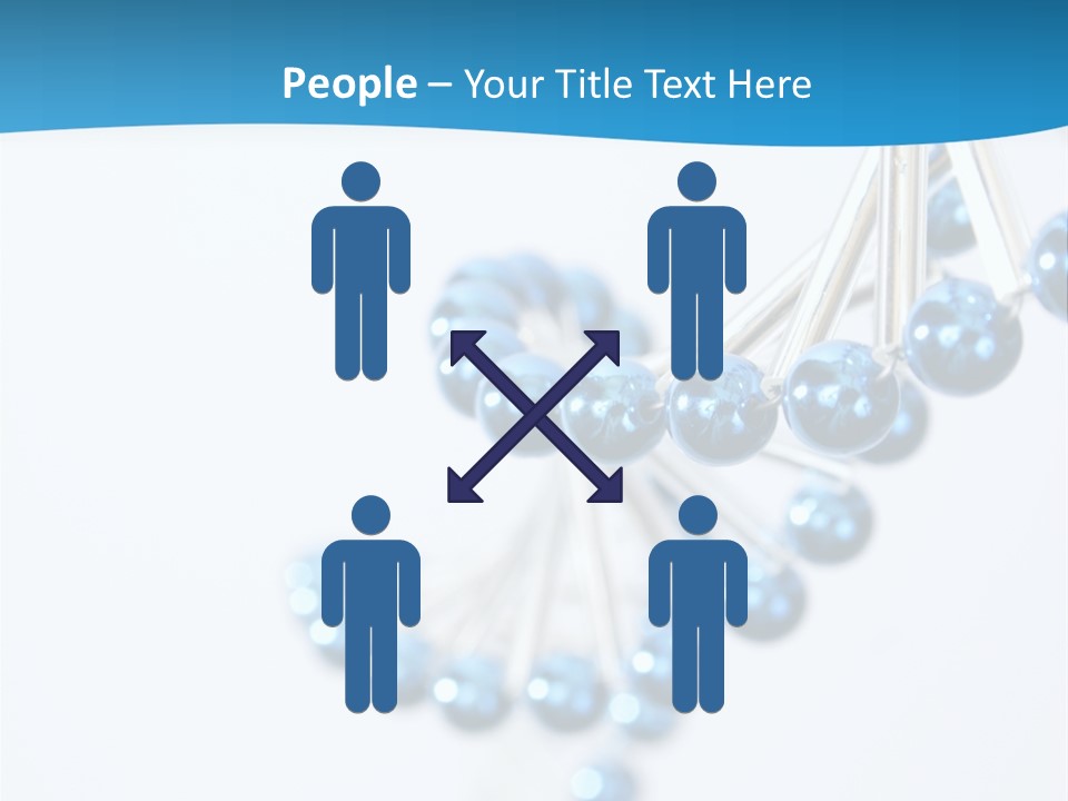 A Group Of Blue Beads On A White Background PowerPoint Template