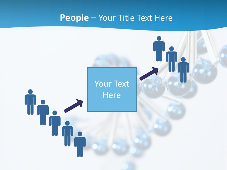 A Group Of Blue Beads On A White Background PowerPoint Template
