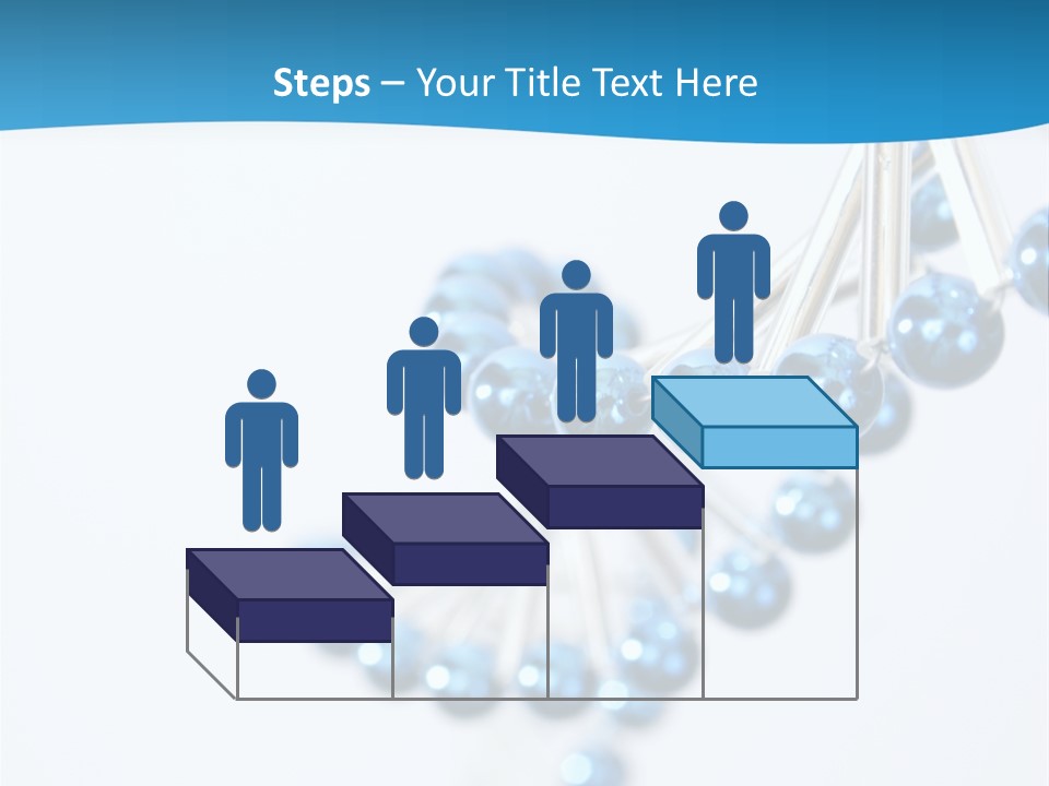 A Group Of Blue Beads On A White Background PowerPoint Template
