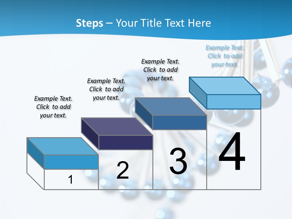 A Group Of Blue Beads On A White Background PowerPoint Template