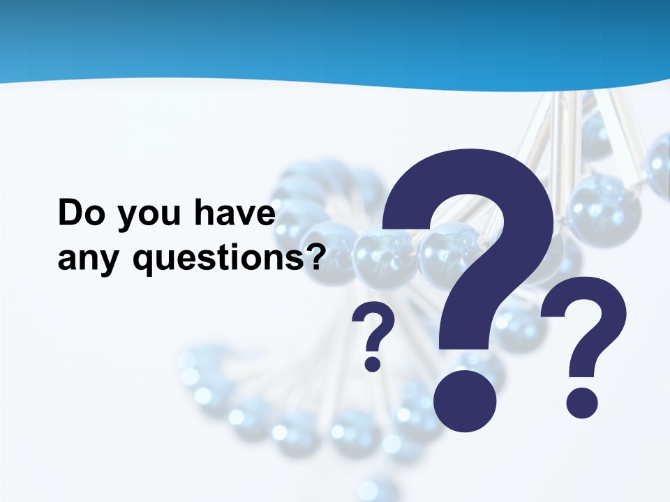 A Group Of Blue Beads On A White Background PowerPoint Template