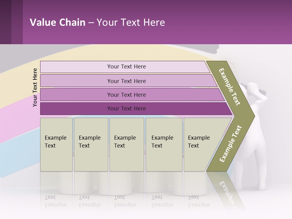 A Person Painting A Rainbow Colored Wall With Paint Rollers PowerPoint Template