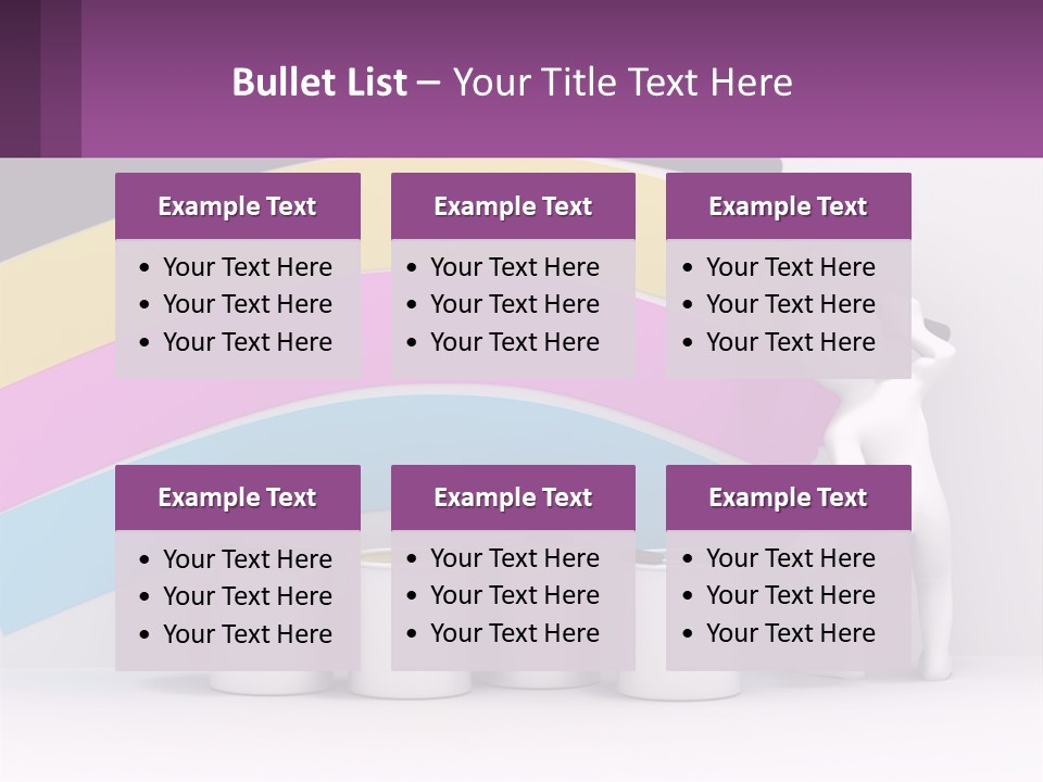A Person Painting A Rainbow Colored Wall With Paint Rollers PowerPoint Template