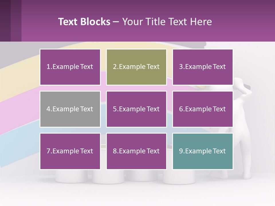 A Person Painting A Rainbow Colored Wall With Paint Rollers PowerPoint Template
