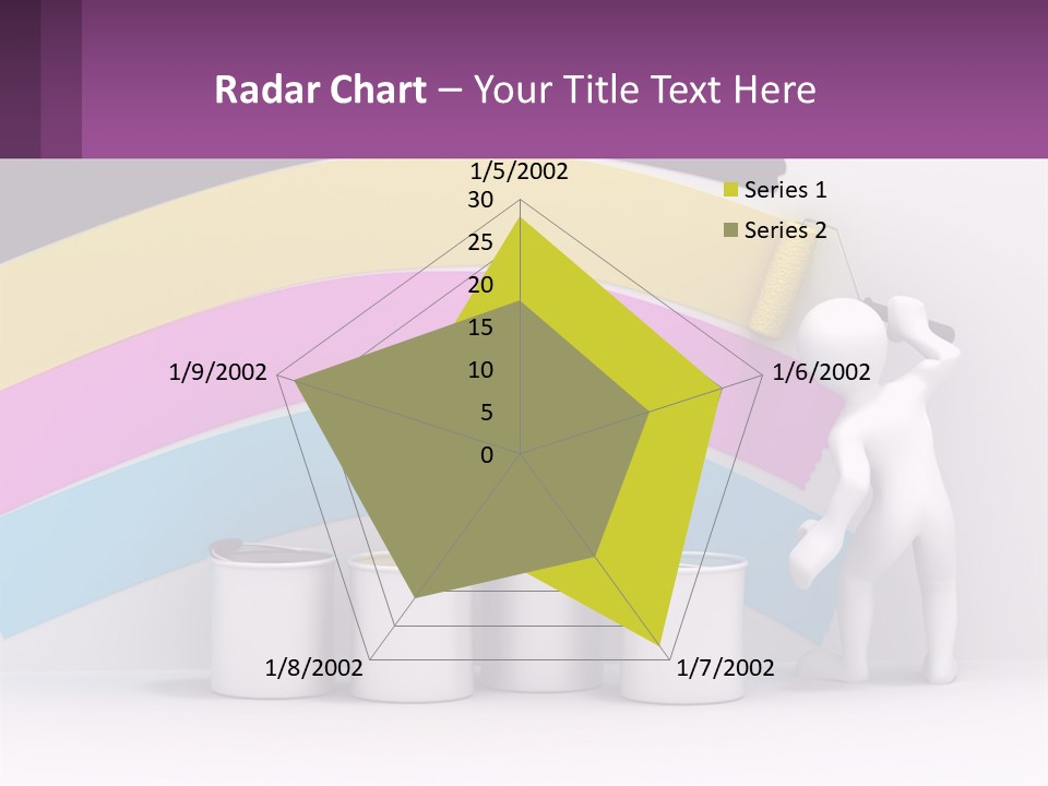 A Person Painting A Rainbow Colored Wall With Paint Rollers PowerPoint Template