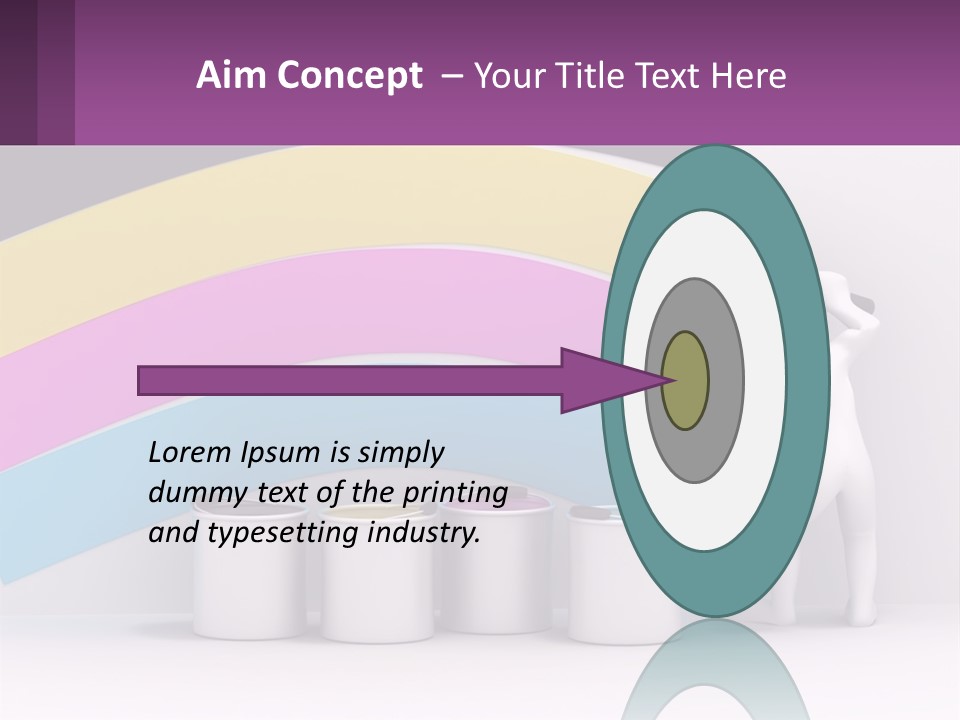 A Person Painting A Rainbow Colored Wall With Paint Rollers PowerPoint Template