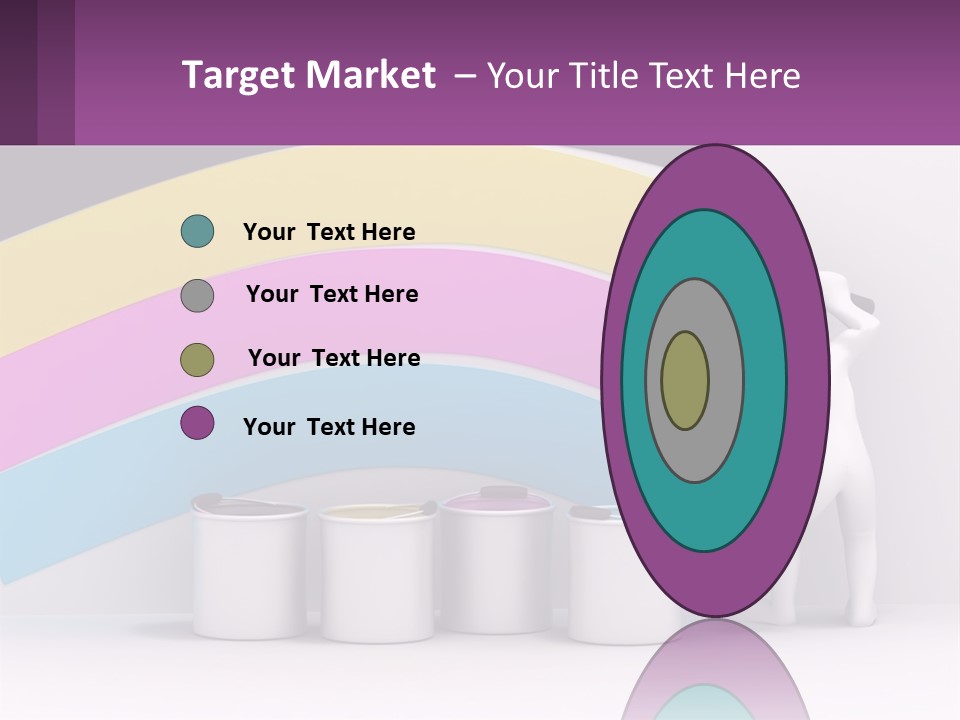 A Person Painting A Rainbow Colored Wall With Paint Rollers PowerPoint Template