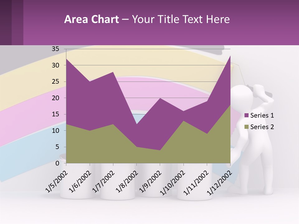 A Person Painting A Rainbow Colored Wall With Paint Rollers PowerPoint Template