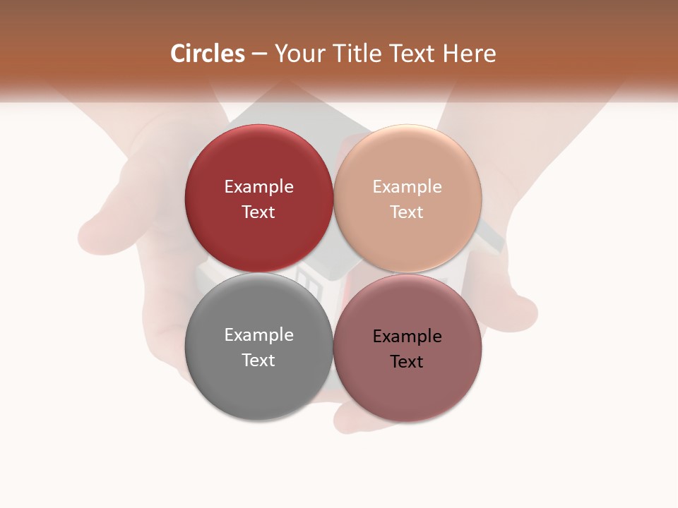 A Person Holding A Toy House In Their Hands PowerPoint Template