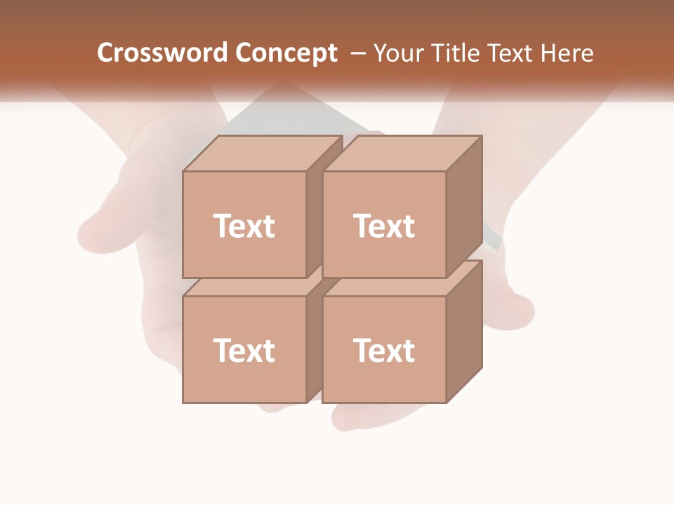 A Person Holding A Toy House In Their Hands PowerPoint Template