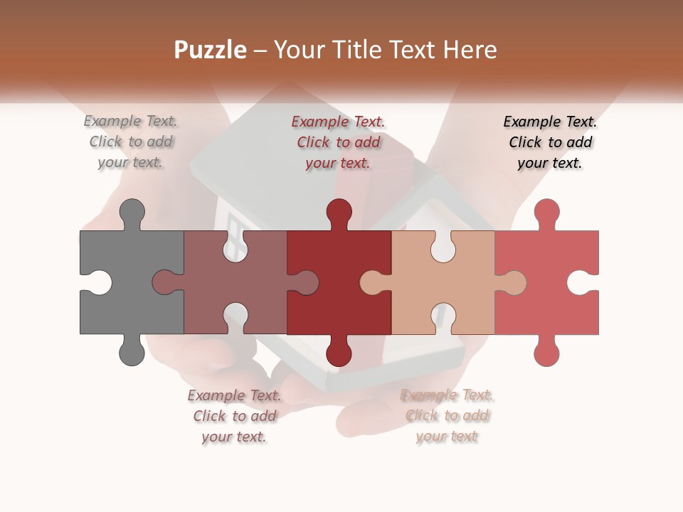 A Person Holding A Toy House In Their Hands PowerPoint Template