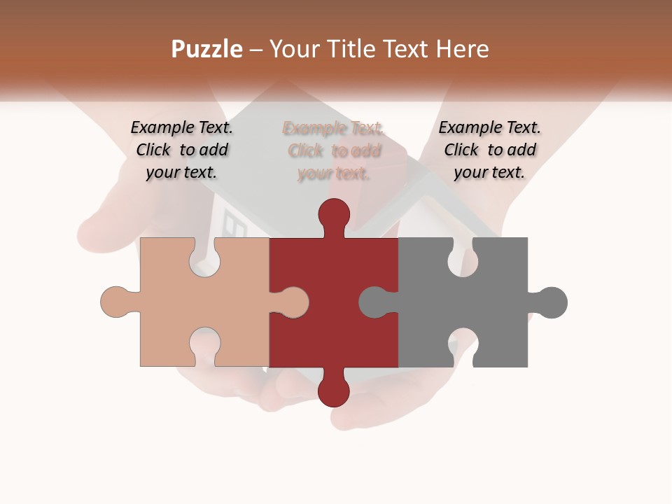 A Person Holding A Toy House In Their Hands PowerPoint Template